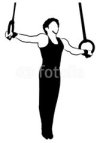 Gymnastics silhouette　器械体操のシルエット1